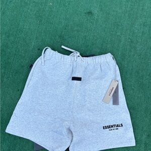 Essentials Gray Athletic Shorts with Elastic Waistband
